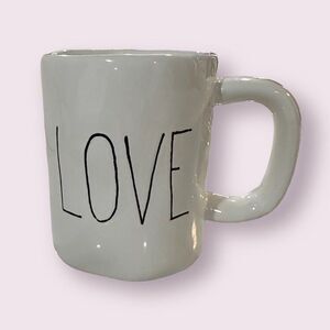 RAE DUNN Classic Off White “LOVE” Ceramic Coffee Mug
